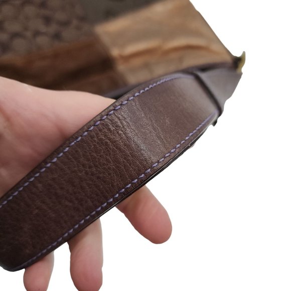 #35. Coach shoulder crossbody bag patchwork AS IS - Picture 4 of 5